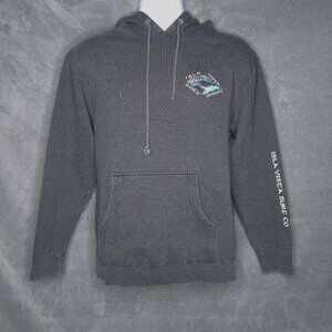Isla Vista Surf Co Mens Small Gray Hoodie Pocket Pullover Long Sleeve